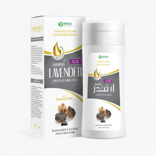 [OM218] Shampoo Lavender Con Ajo Negro y Cafeína – 210 ml